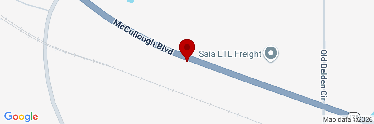 Map showing facility locations