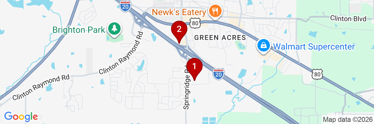 Map showing facility locations
