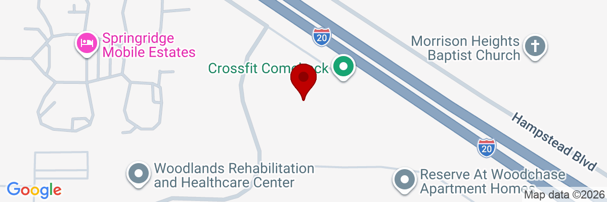 Map showing facility locations