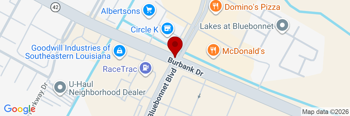 Map showing facility locations