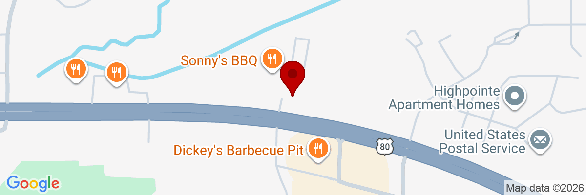 Map showing facility locations