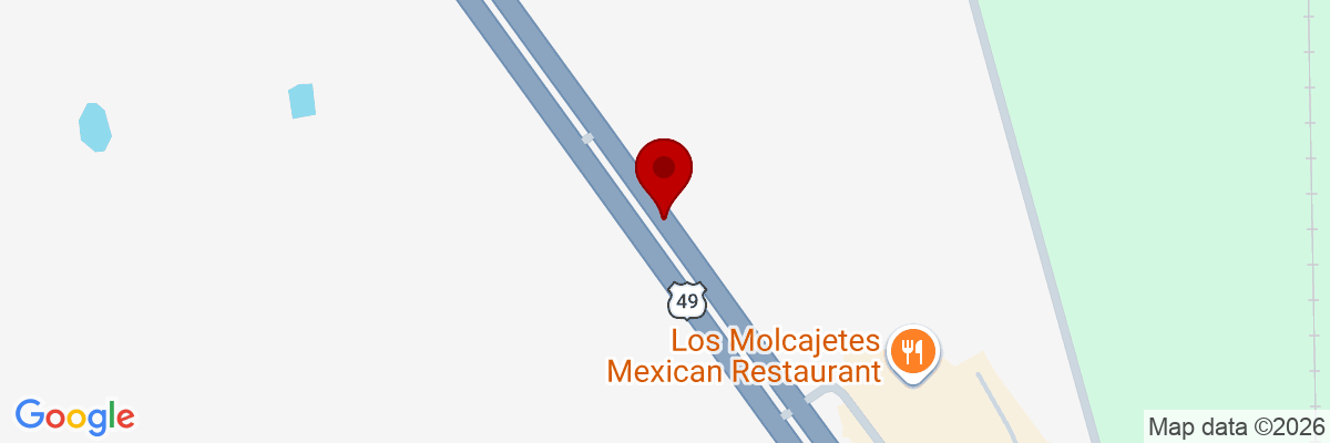 Map showing facility locations