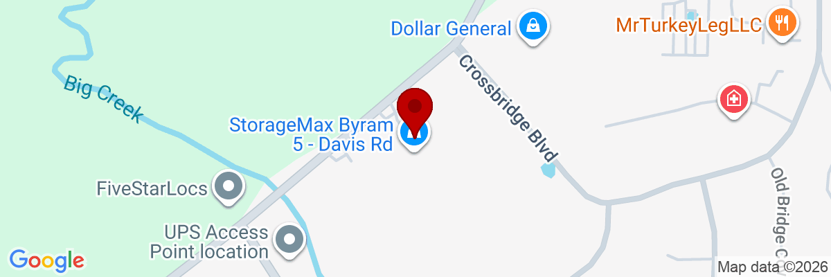 Map showing facility locations
