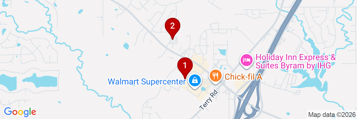 Map showing facility locations