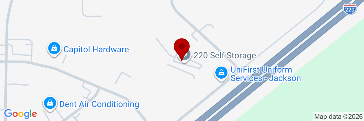 Map showing facility locations